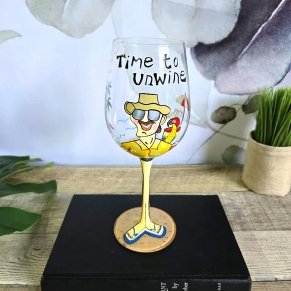 Time to Unwine Wine Glass
